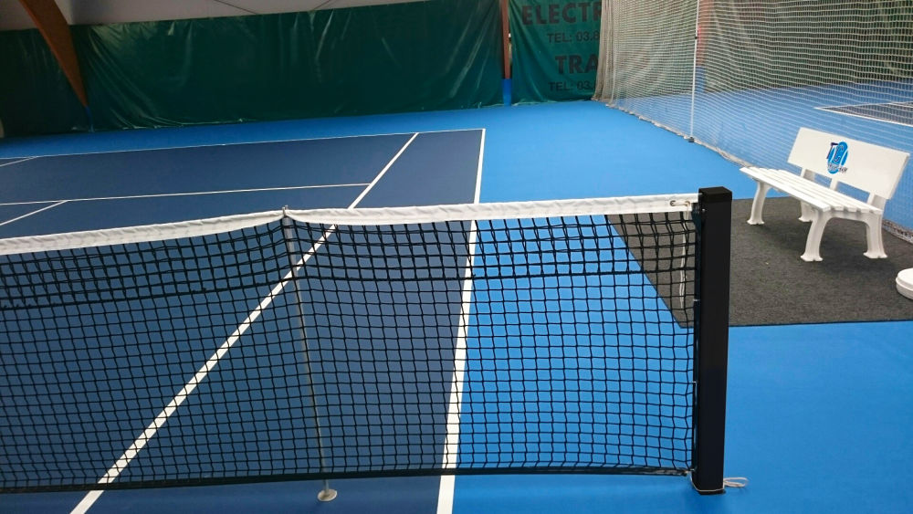 Poteaux de tennis carrés amovibles - aluminium - Couleur au choix